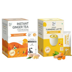 TeaFit AM/PM Wellness No Sugar Tea Premix - Ginger Tea & Turmeric Latte - Distacart