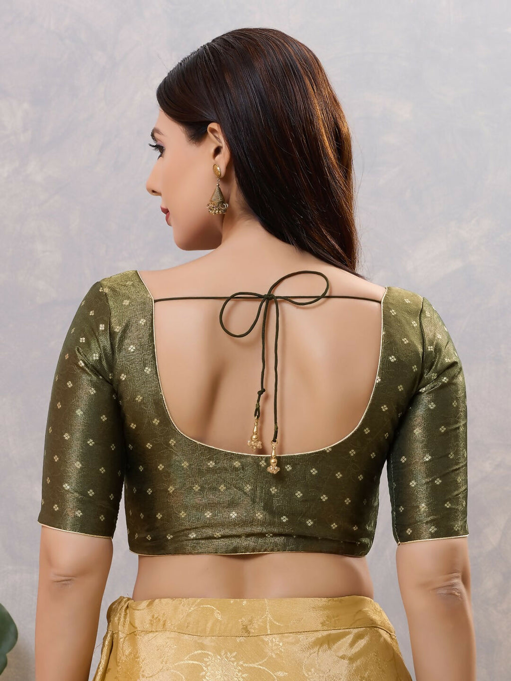 Joban Fashion Women Silk Black Stitched Blouse