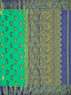 Mimosa Women's Green Banarasi Chiffon Saree - Distacart