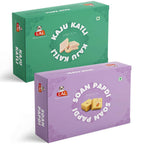 Lal Sweets Combo Pack - Kaju Katli 400 g & Soan Papdi Premium 400g| Desi Cow Ghee Indian Sweet Box Combo - Distacart