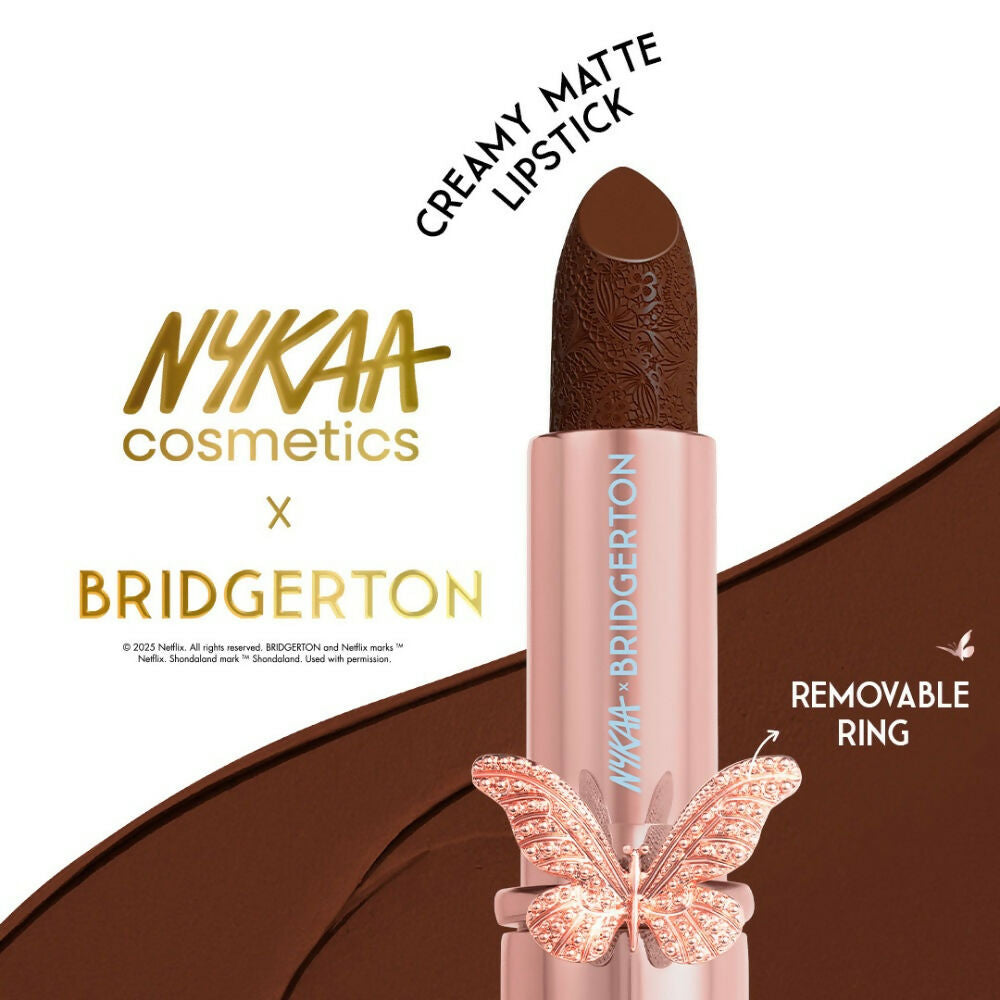 Nykaa Cosmetics X Bridgerton Creamy Matte Longwear Lipstick - Forbidden Love - Distacart