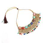 Mominos Fashion Johar Kamal Gold-Plated Rajwadi Design Heavy Multi Color Necklace Set For Women - Distacart