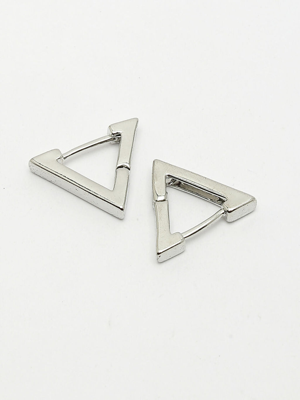 NVR Men's Silver-Plated Geometric Shape Stainless Steel Studs Earring - Distacart