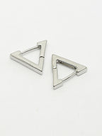 NVR Men's Silver-Plated Geometric Shape Stainless Steel Studs Earring - Distacart