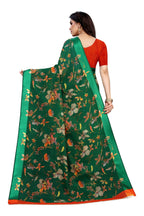 Vamika Green Linen Satin Patta Saree (MANSI GREEN) - Distacart