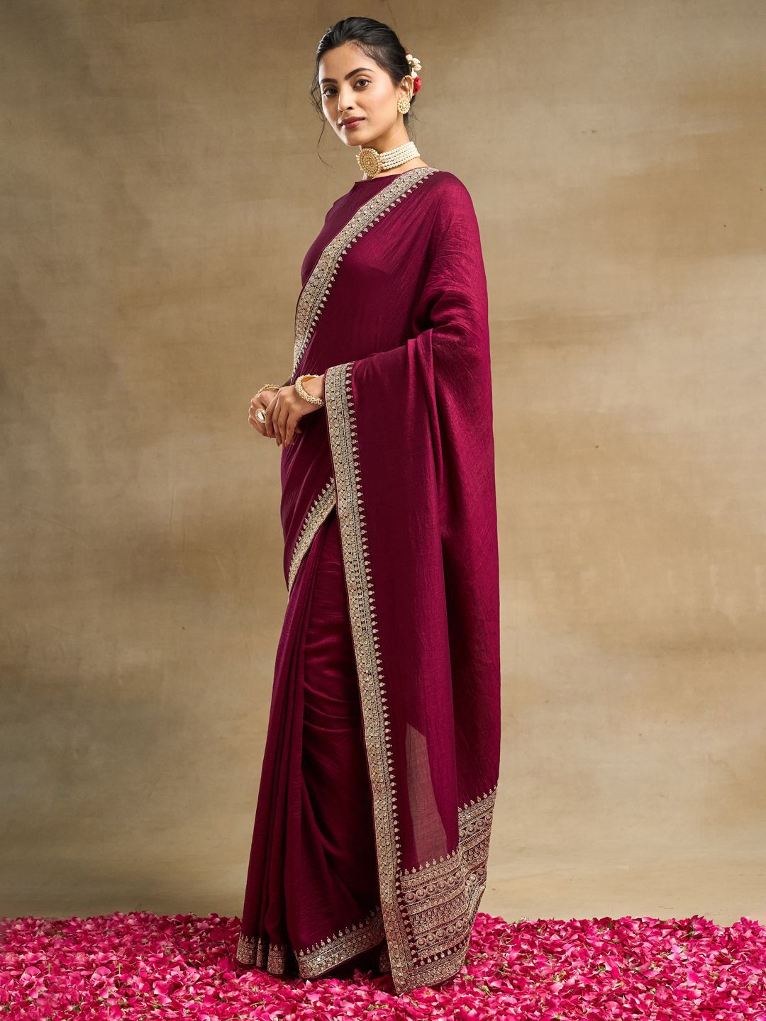 kasee Embroidered Pure Silk Saree - Distacart