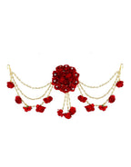 Red Flower Hair Brooch
