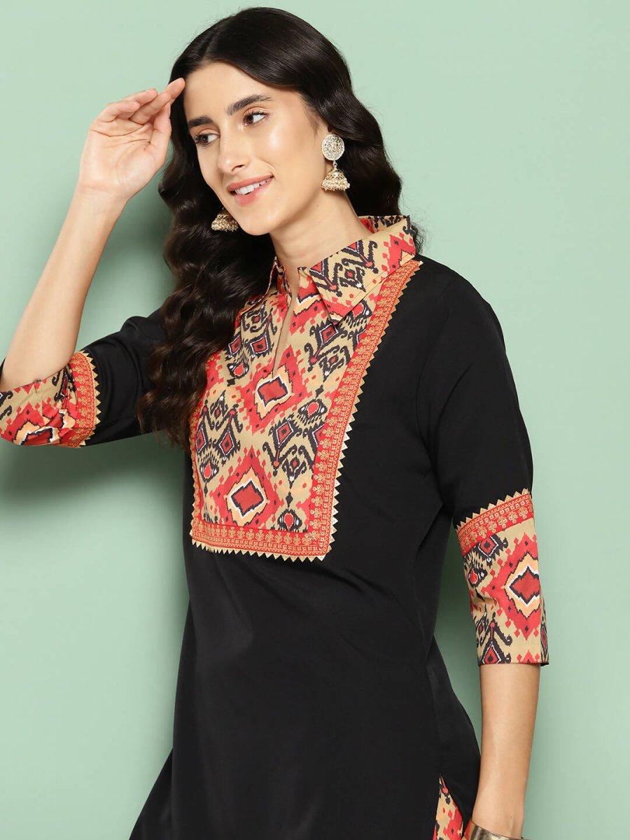 Ahalyaa Women's Traditional wear Kurta Set - Black