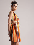 Zaccai Women's Multi Poplin Striped Dress - Distacart