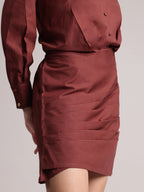 Zaccai Women's Brown Poplin Solid Dress - Distacart