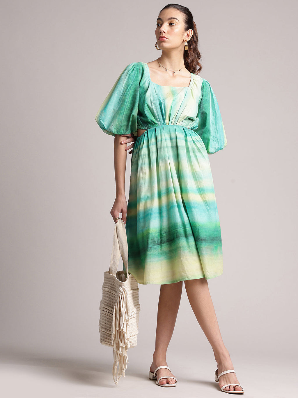 Zaccai Women's Multi Cambric Abstract Dress - Distacart