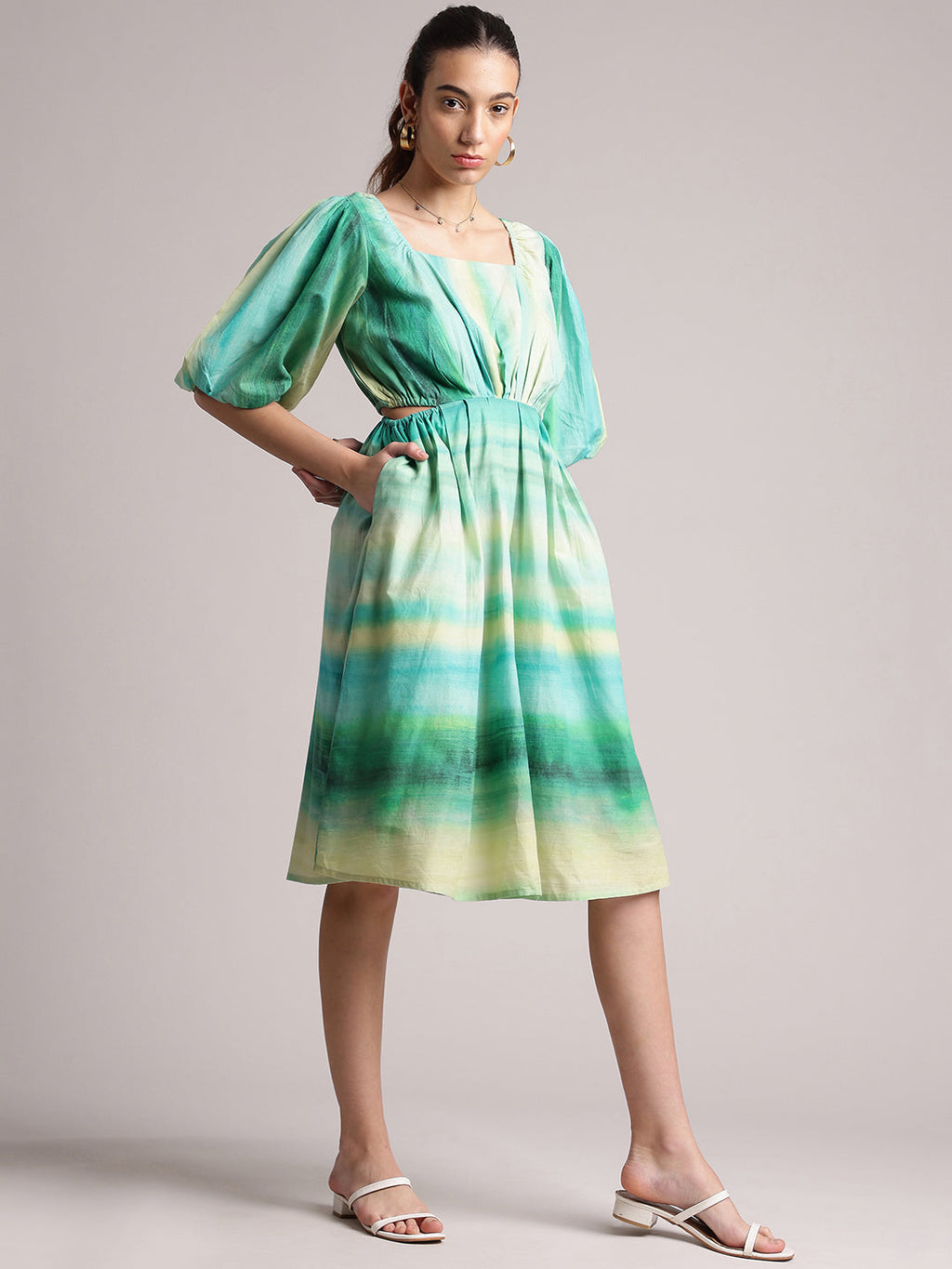 Zaccai Women's Multi Cambric Abstract Dress - Distacart