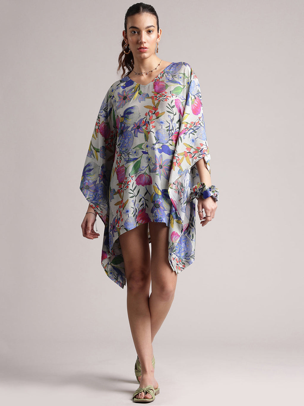Zaccai Women's White Muslin Tropical Dress - Distacart