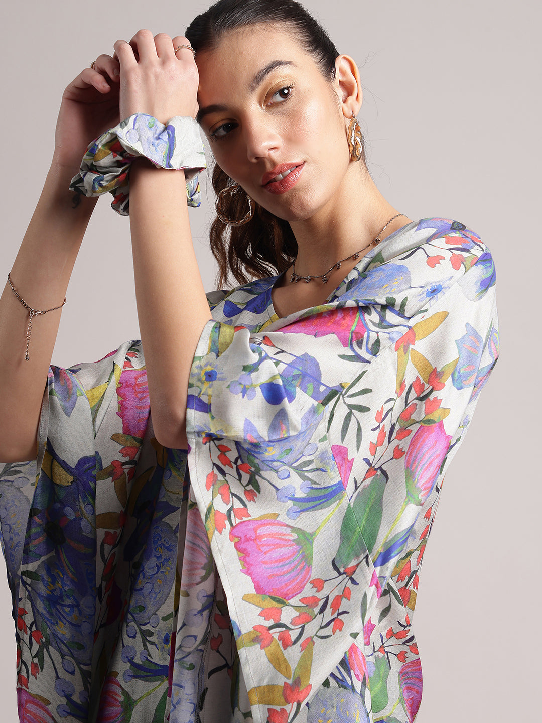 Zaccai Women's White Muslin Tropical Dress - Distacart