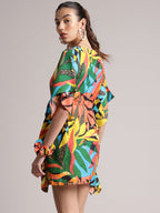 Zaccai Women's Black Muslin Tropical Dress - Distacart