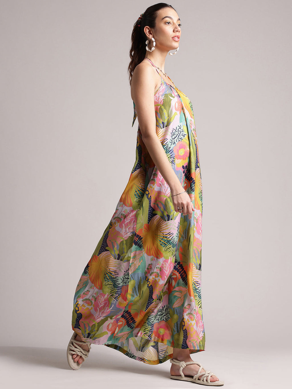 Zaccai Women's Multi Muslin Tropical Dress - Distacart