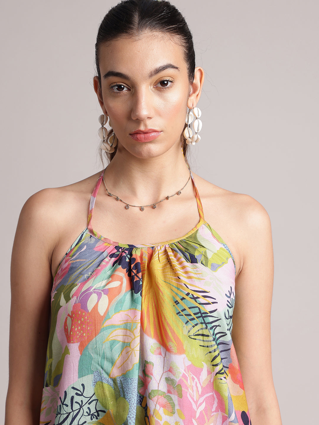Zaccai Women's Multi Muslin Tropical Dress - Distacart