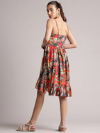 Zaccai Women's Red Muslin Tropical Dress - Distacart