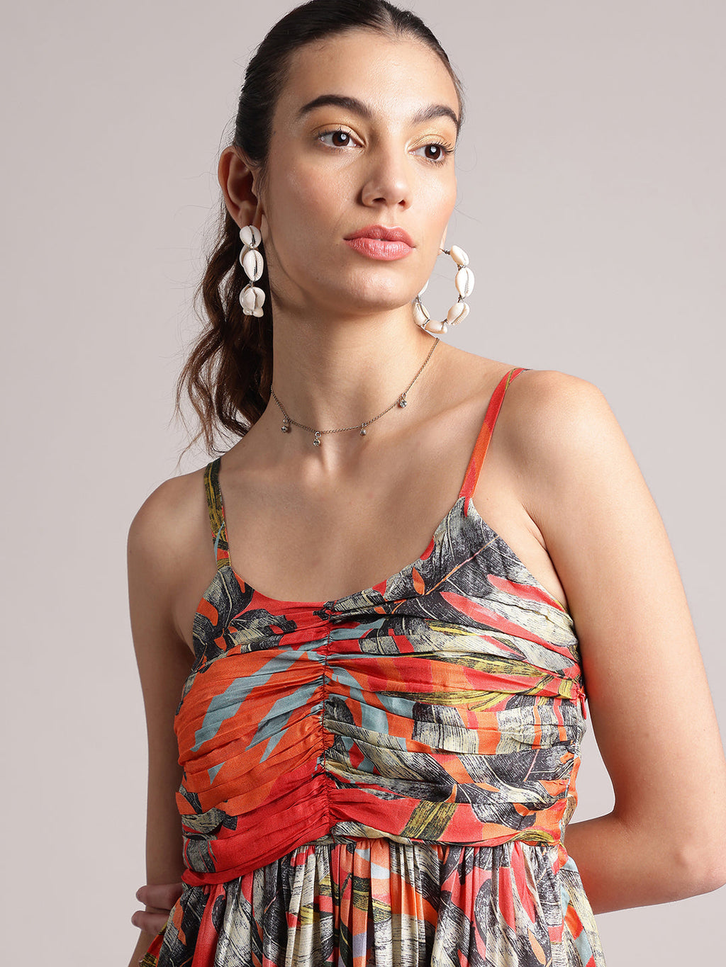 Zaccai Women's Red Muslin Tropical Dress - Distacart