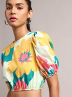 Zaccai Women's Multi Cambric Floral Top