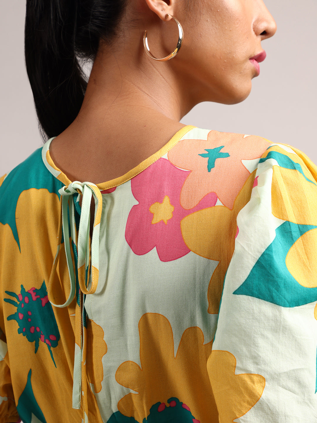 Zaccai Women's Multi Cambric Floral Top