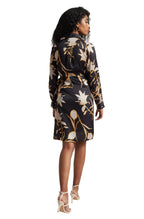 Zaccai Women's Black Satin Abstract Dress - Distacart