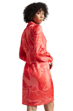 Zaccai Women's Coral Satin Abstract Dress - Distacart