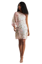 Zaccai Women's Beige Organza Floral Dress - Distacart