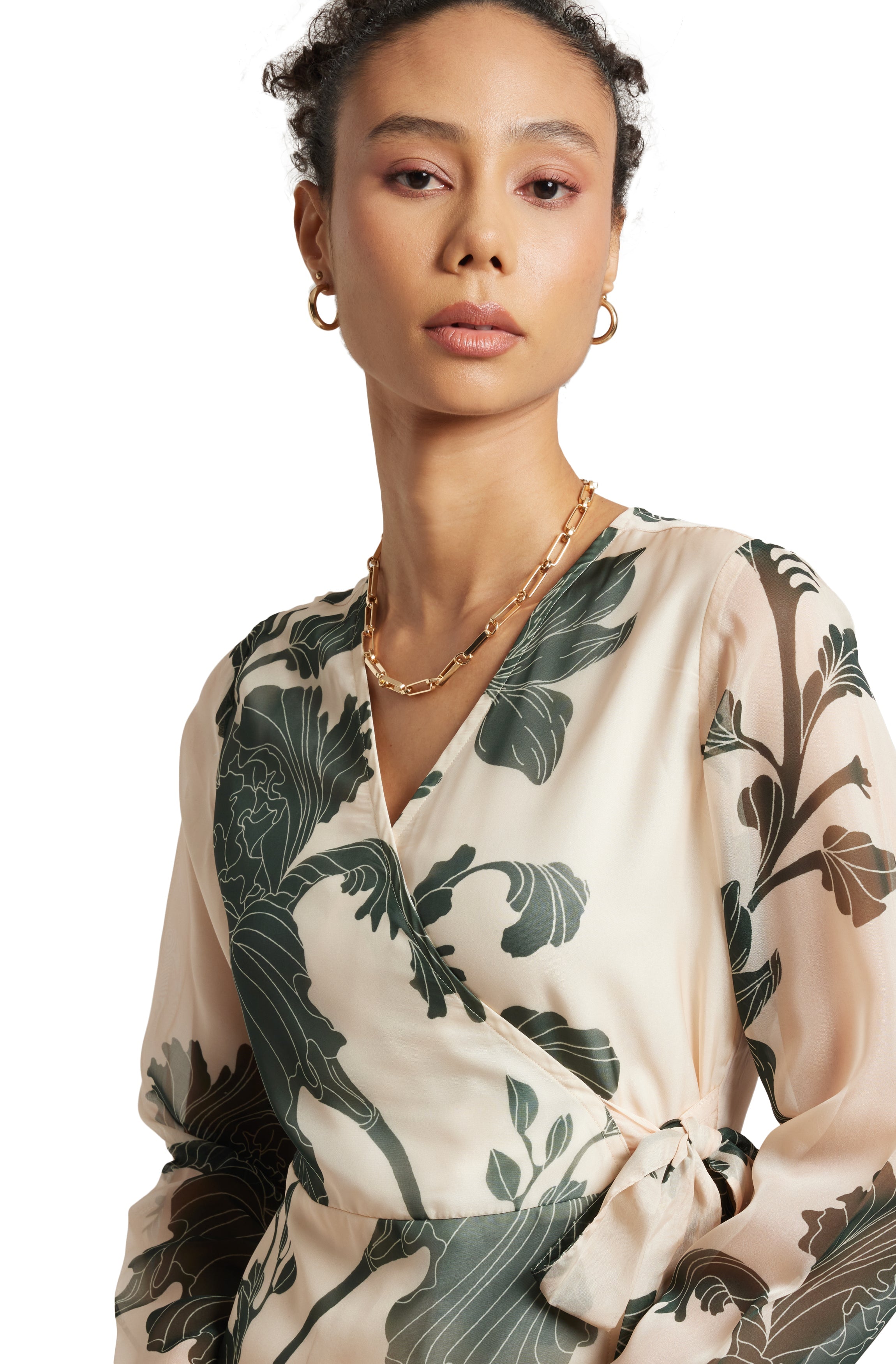 Zaccai Women's Cream Organza Floral Dress - Distacart
