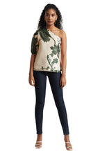Zaccai Women's Cream Organza Floral Top