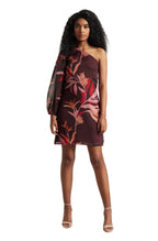 Zaccai Women's Wine Organza Floral Dress - Distacart