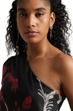 Zaccai Women's Black Organza Floral Top