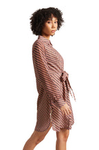Zaccai Women's Brown Georgette Geometric Dress - Distacart
