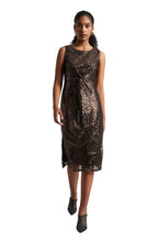 Zaccai Women's Black Poly Elastane Sequined Dress - Distacart