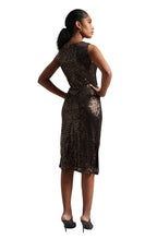 Zaccai Women's Black Poly Elastane Sequined Dress - Distacart