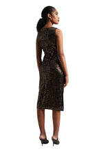 Zaccai Women's Black Poly Elastane Sequined Dress - Distacart