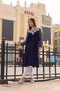 Zibaa Rayon Chikankari Kurti with Jaal work - Distacart