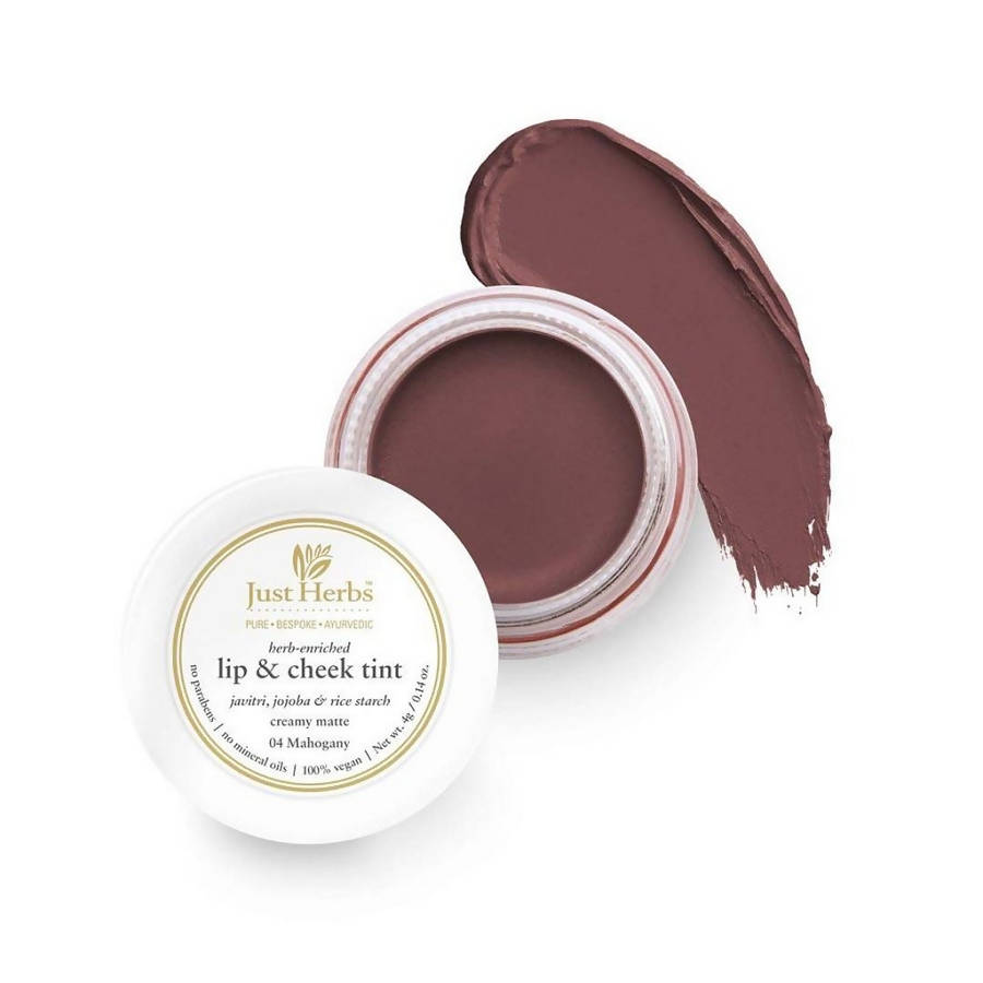 Just Herbs Herb Enriched Lip & Cheek Tint ( Mahogany-04 ) (4 Ml)