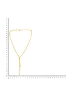 Beaded Pearl Drop One-Sided Layered Necklace - Ruby Raang