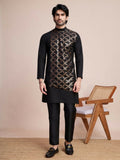 Vastranavya Traditional Festival Wear Pure Silk Thread & Sequence Embroidered Work Kurta
