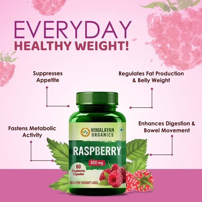 Himalayan Organics Raspberry 800 mg Vegetarian Capsules
