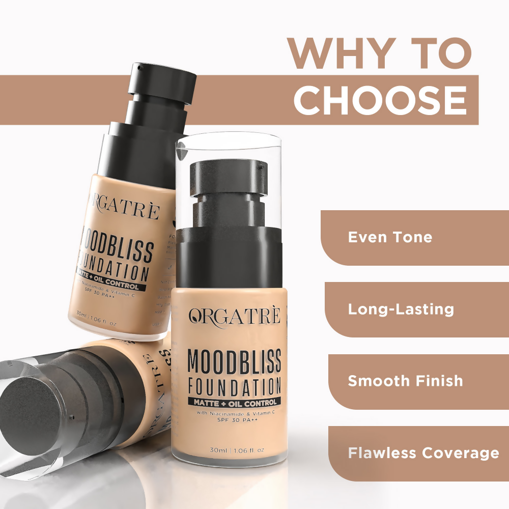 Orgatre Moodbliss Matte + Oil Control Makeup Foundation SPF 30 - 240