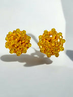 Inhanns Small Statement Studs Earrings - Yellow - Distacart