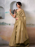 Shree Shyam Fashion Tissue Silk Golden Saree - Distacart
