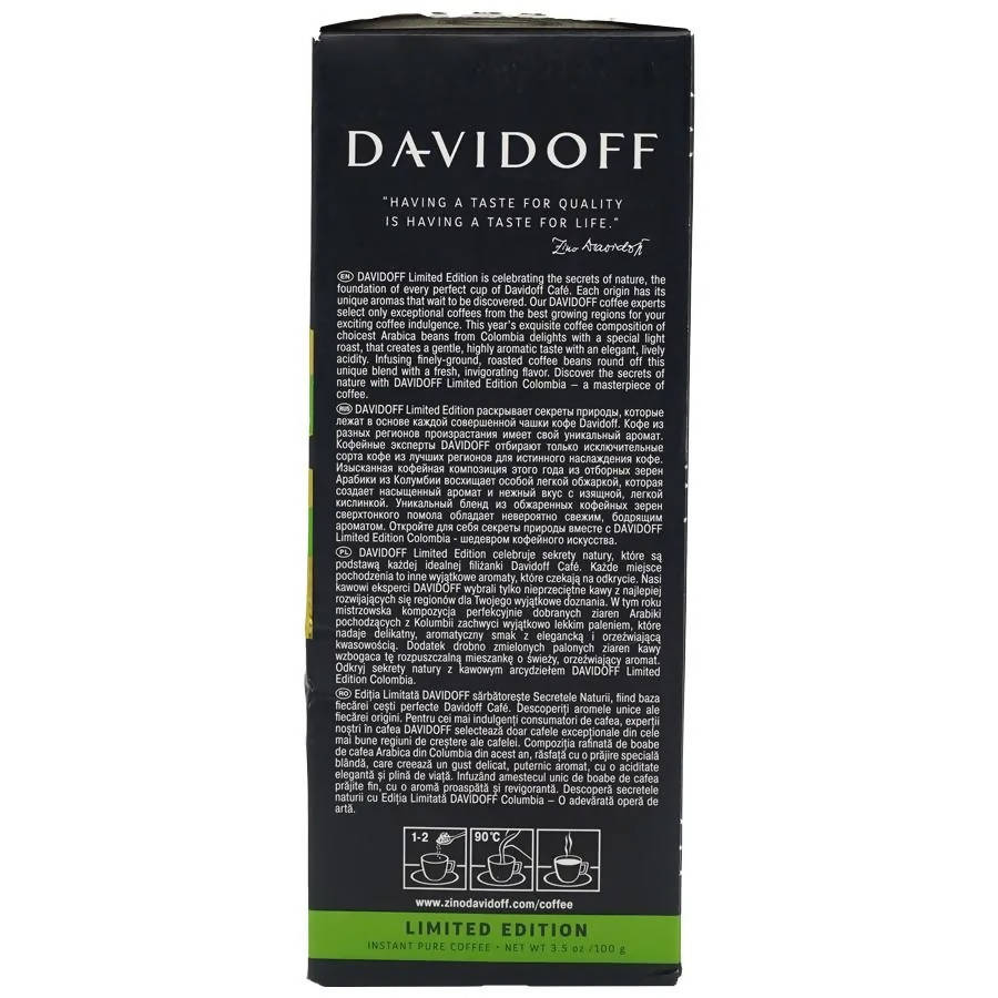 Davidoff Secrets Of Nature Colombia Limited Edition Coffee Powder