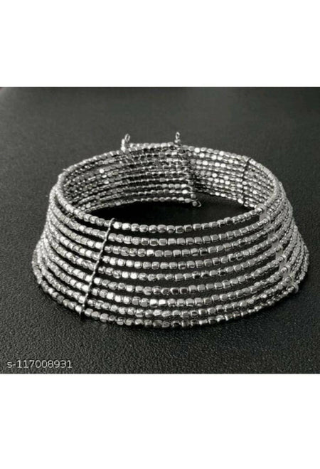 Mominos Fashion Joharkamal Oxidised Beaded work Hasli Design Choker For Women & Girls