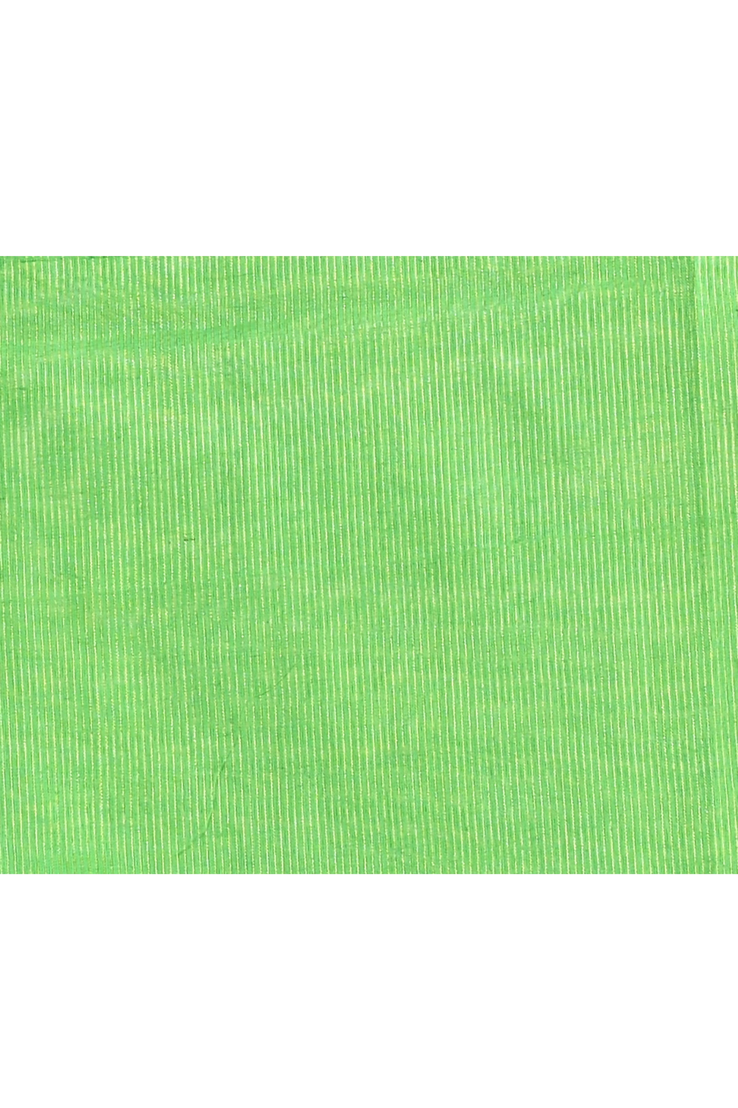 Piyari Fashion Women's Green Embellished Cotton Blend Zari Check Handloom Saree - Distacart