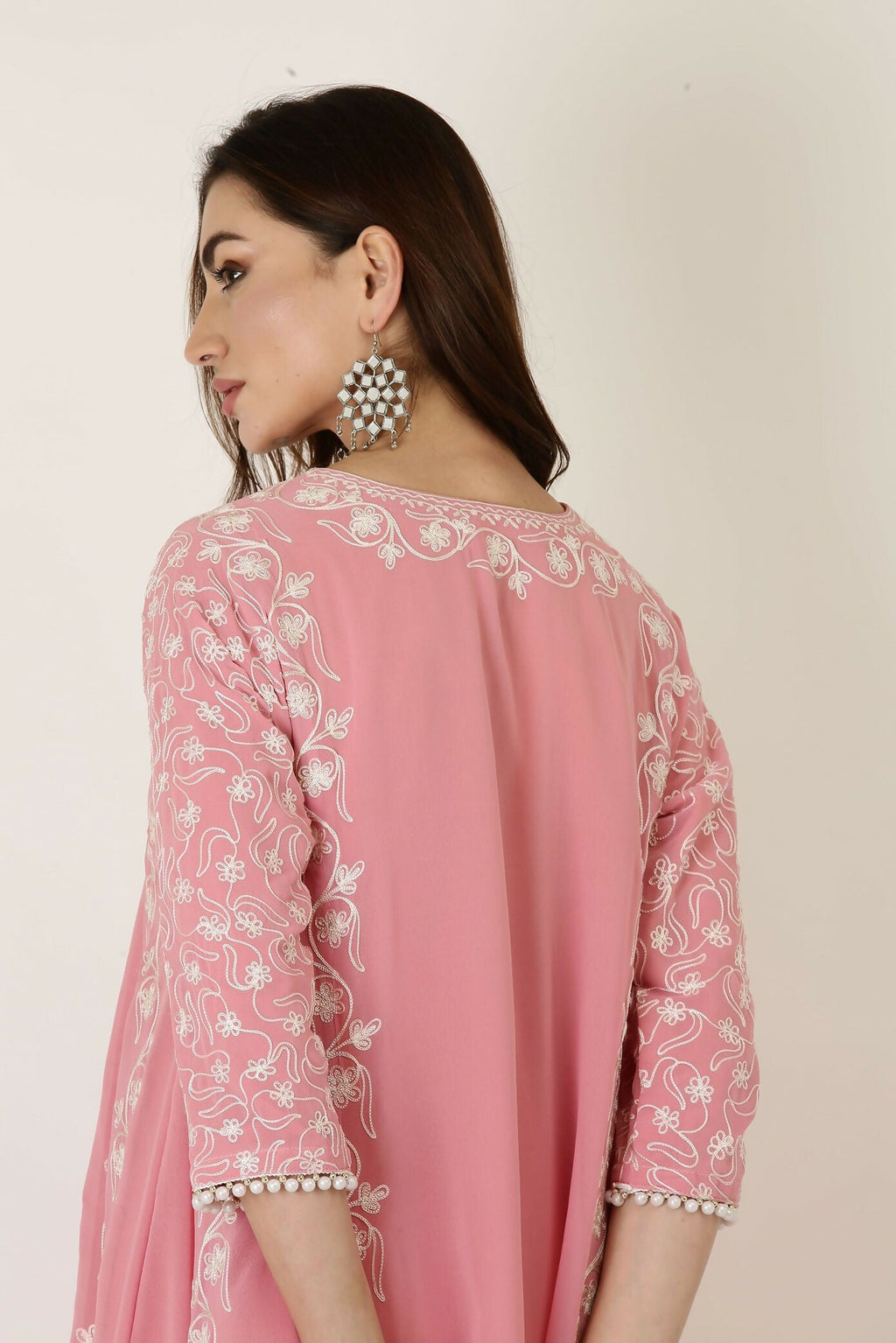 Joban Fashion Pink Georgette Kurta Set - Distacart