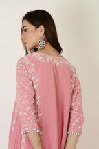 Joban Fashion Pink Georgette Kurta Set - Distacart