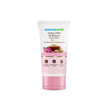 Mamaearth Multani Mitti Oil Balance Face Wash With Multani Mitti & Bulgarian Rose